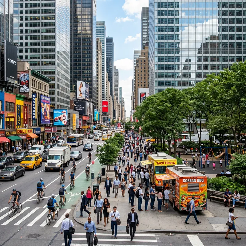 Vibrant City Life: A Realistic Metropolis Scene Vibrant City Life: A Realistic Metropolis Scene