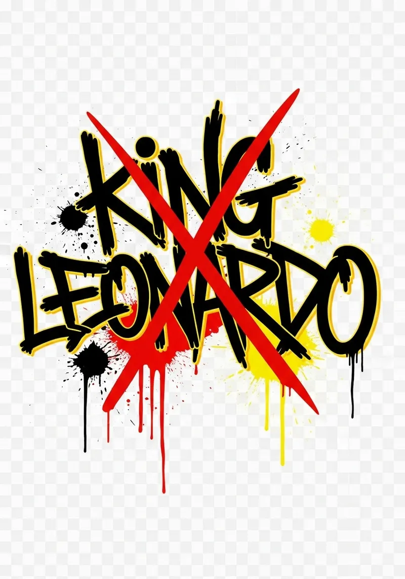 Gang-Style Graffiti Tag Against King Leonardo