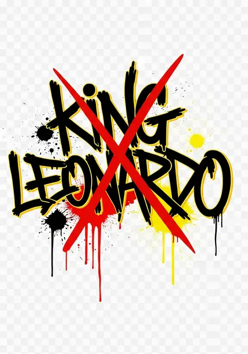 Gang-Style Graffiti Tag Against King Leonardo