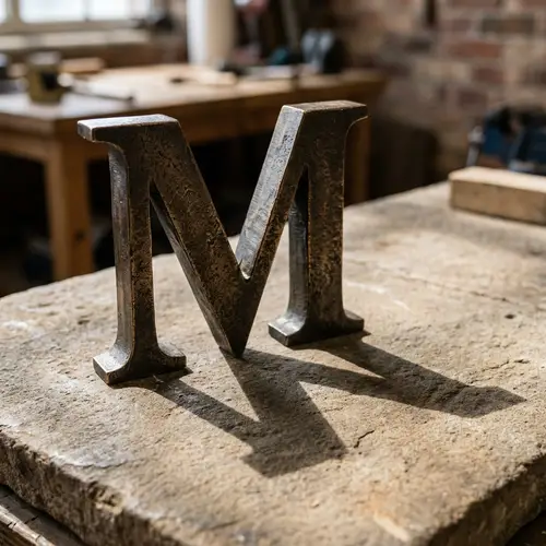 Shadowed Capital Letter M | Typography Design