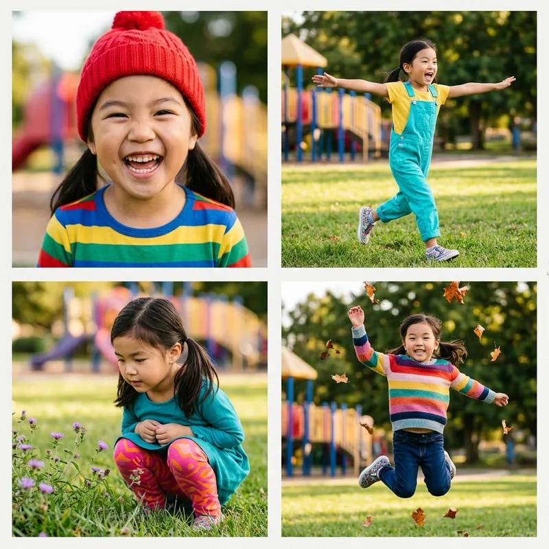 Vibrant Child Posing: A Charming Display