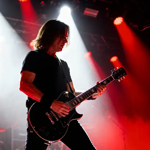 Rocking the Stage: Guitarist with Les Paul