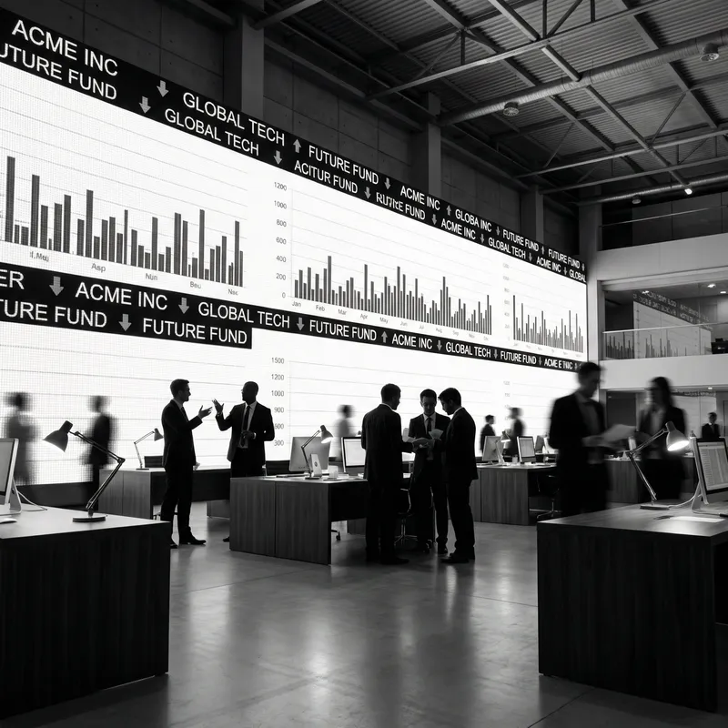 Pasar Modal - Minimalist Black and White Market Scene