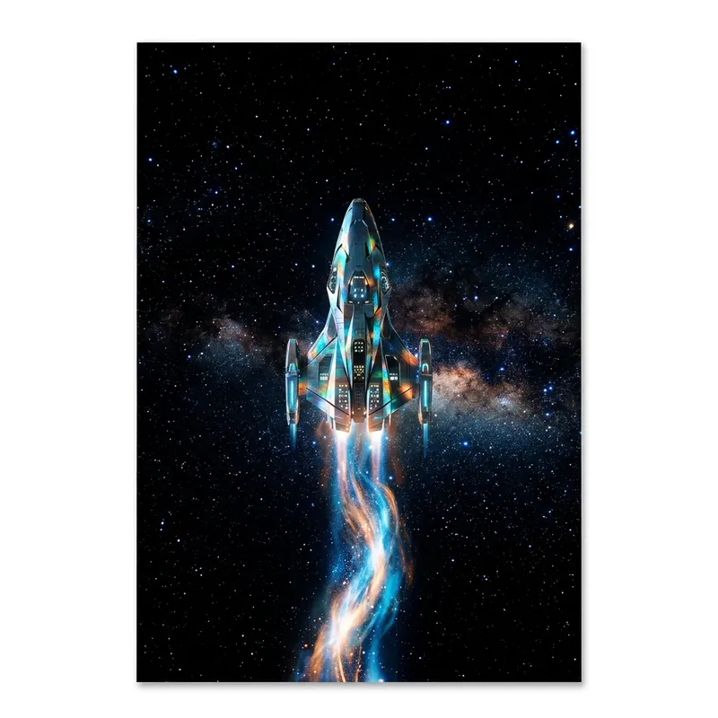 Vertical Spaceship Flight | Epic Space Journey Scene