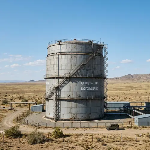 Gas Holder in Kazakhstan | Industrial Structure in Central Asia