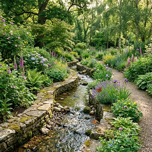 Lush Drainage Channel System: Harmony of Nature's Beauty