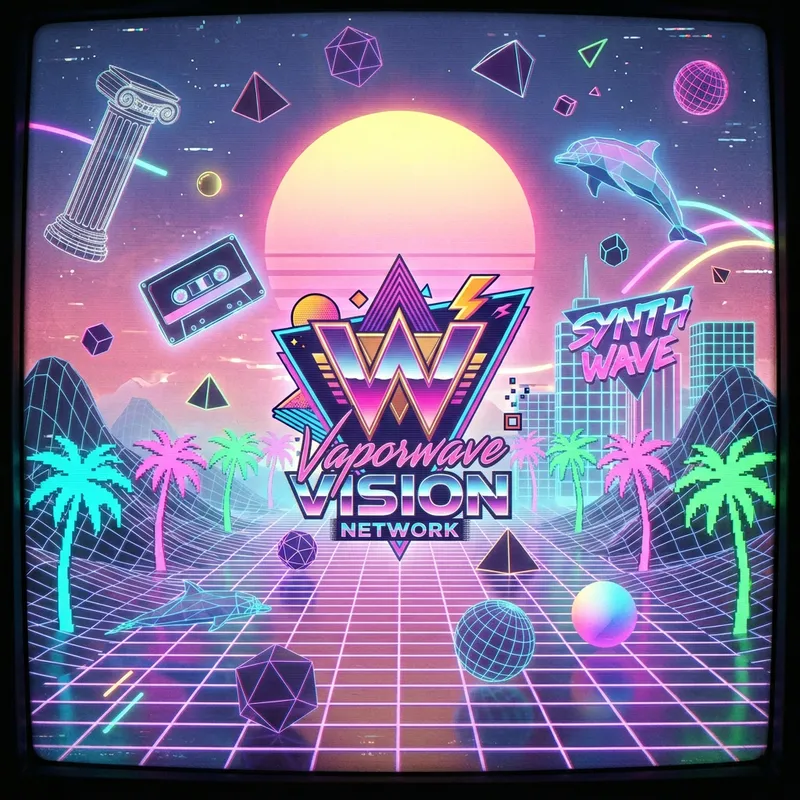 Vaporwave Aesthetic & MTV Style Art
