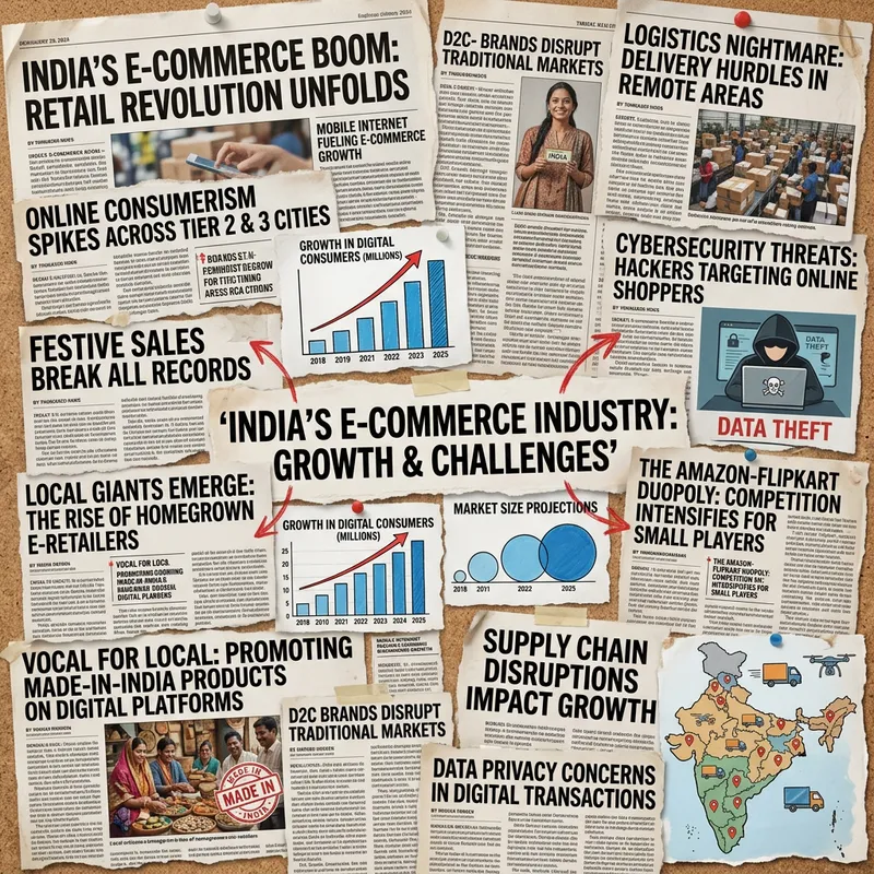 A Visual Narrative: E-commerce Growth and Challenges in India