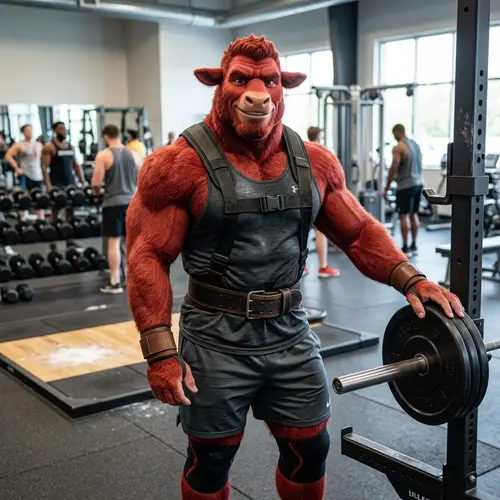 Muscular Red Furry Male Jock in Gym | Friendly Fitness Personality