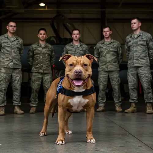 Air Force Pitbull Service Dog