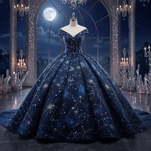 Night Sky Star Princess Ball Gown