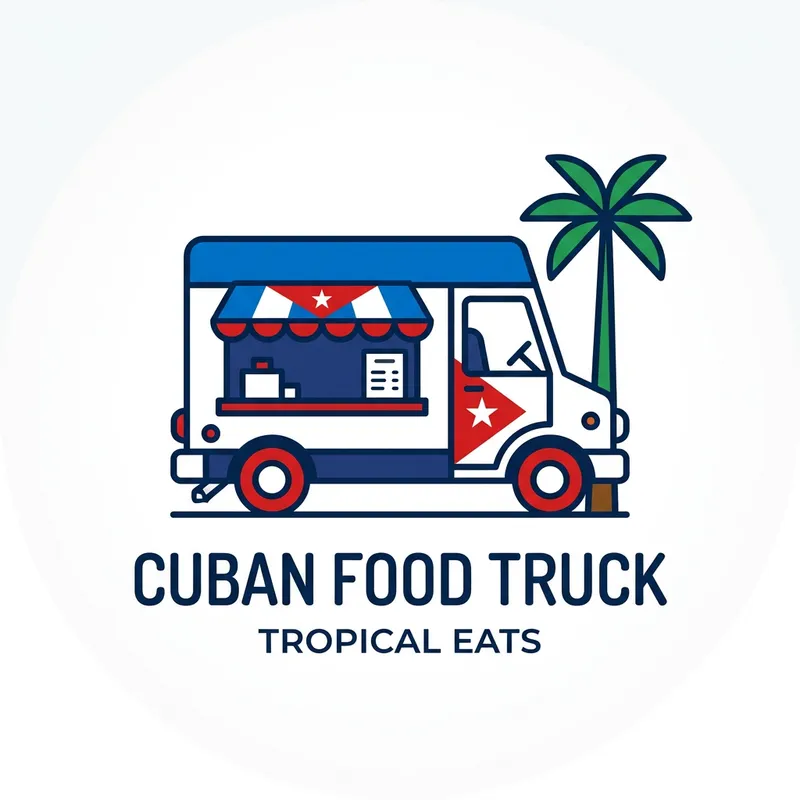 Cuban Food Truck Icon | Minimalist Design Cuban Food Truck Icon | Minimalist Design