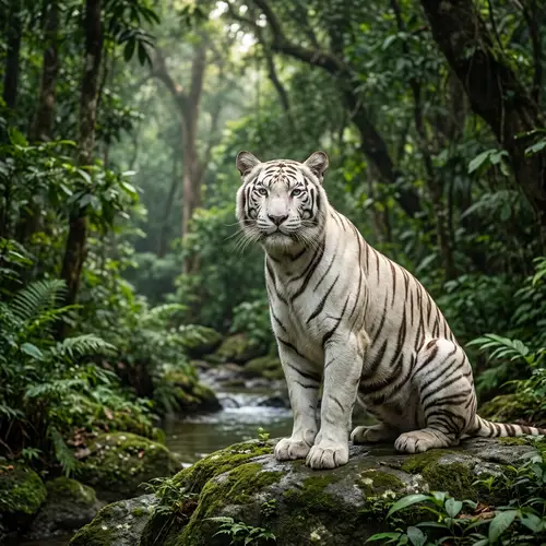 Majestic White Tiger | Nature's Beauty