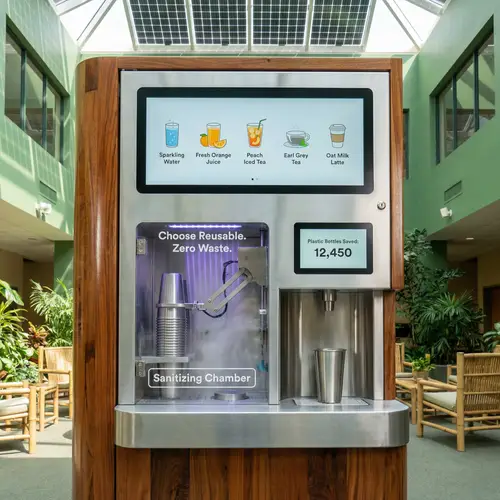Eco-Friendly Modern Vending Machine for Beverages