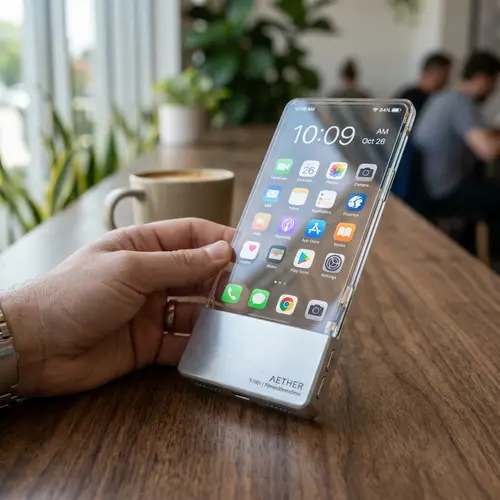 Transparent Screen Smartphone with Aluminum Box