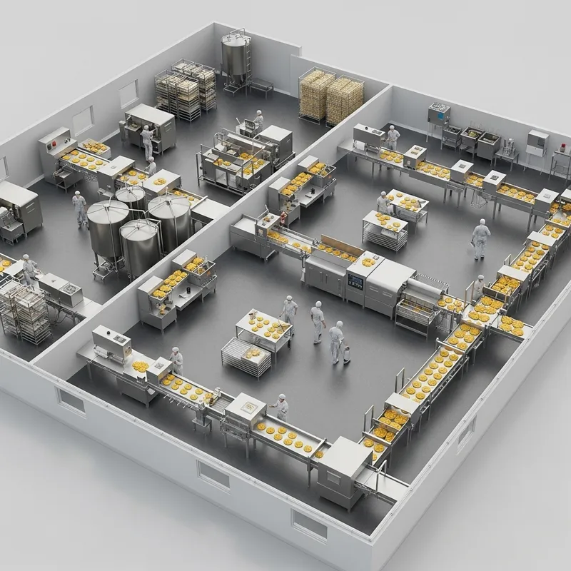 Food Processing Plant Layout for Tostones