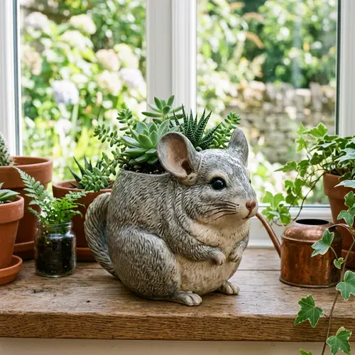 Chinchilla-Shaped Ceramic Pot | Home Decor