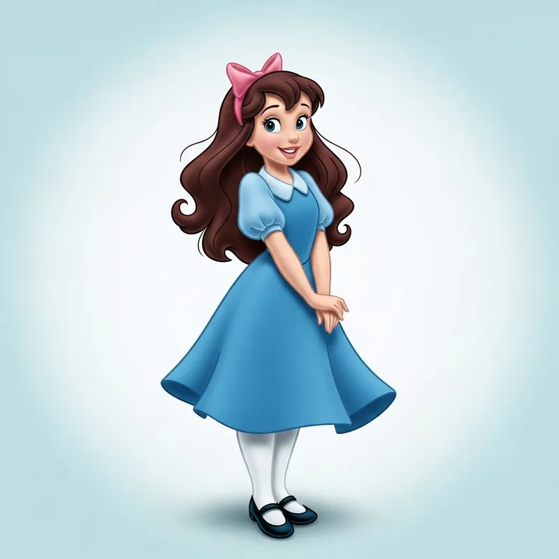 Disney-Style Girl Illustration