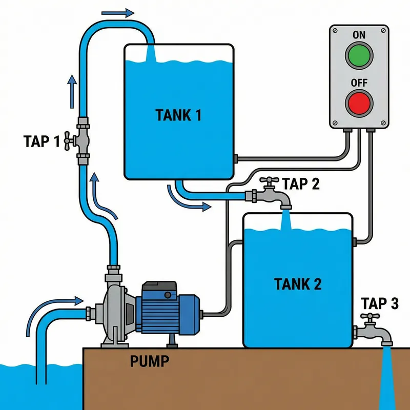 Water Pump and Tank System Diagram