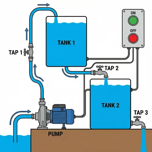 Water Pump and Tank System Diagram