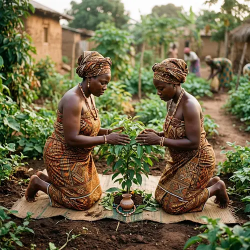 Emotional Unity in Traditional African Attire