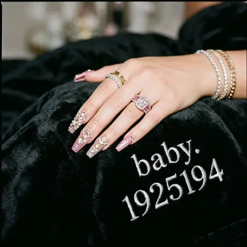 Glamorous Pink Nails with Jewelry