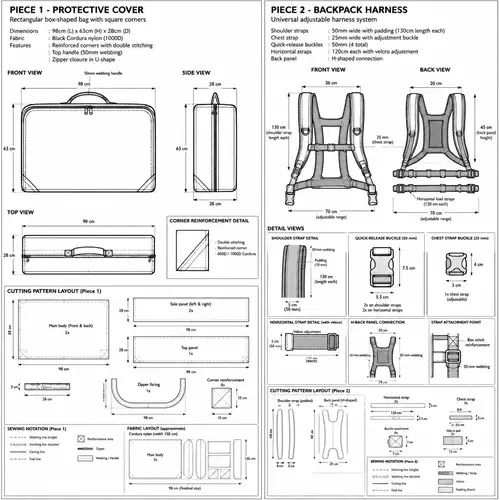 Massage Table Carrying System Sewing Patterns