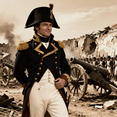 19th Century French Military Figure on Battlefield