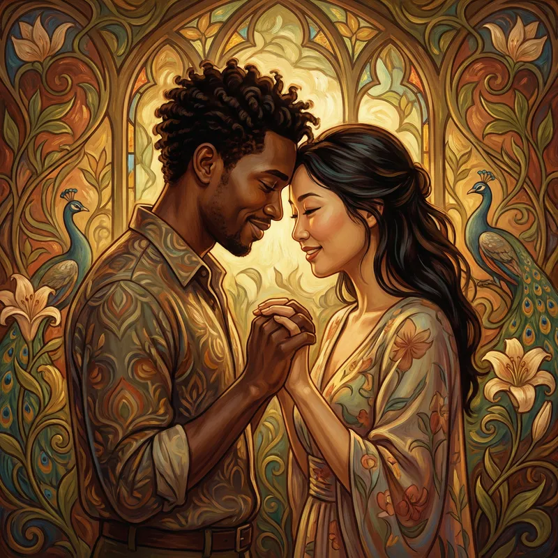 Blissful Love: Intimate Embrace of Diversity