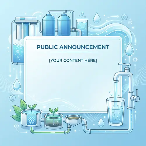 Director of Drinking Water & Sewage - Public Announcement Background Design
