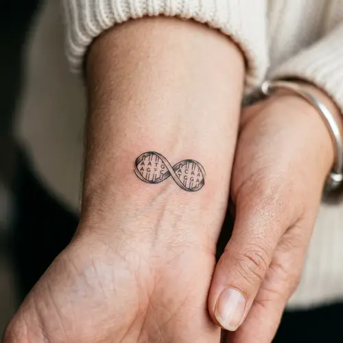 Infinity Symbol Double Helix Tattoo for Life and Eternity