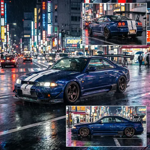 1994 Nissan Skyline R33 Widebody in Navy Blue