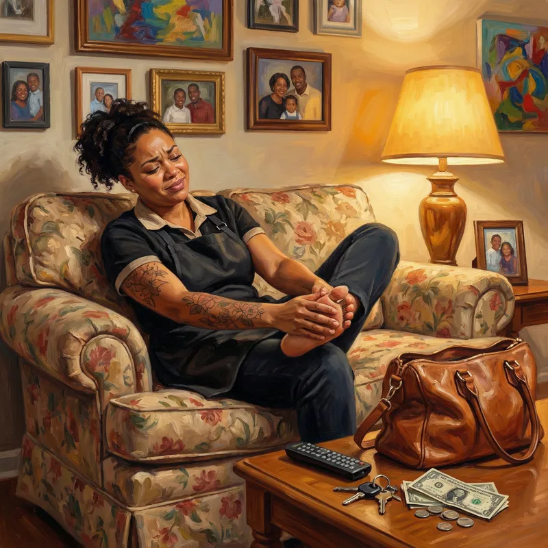 Tranquil 3D Scene: Strong African American Woman in Cozy Living Room Tranquil 3D Scene: Strong African American Woman in Cozy Living Room
