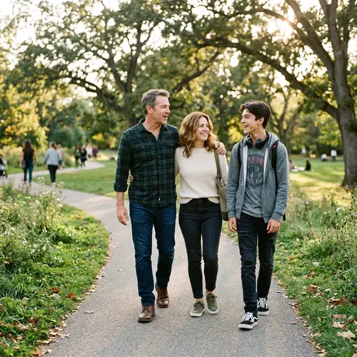 Family Portrait: Mom, Dad, and Their Teen Son