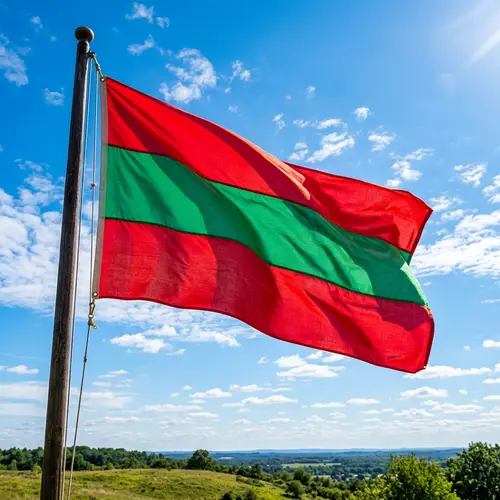 Vibrant Tri-Stripes Flag Design | Red, Green, Red Stripes