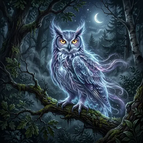 Phantom Owl Illustration - Detailed Artwork
