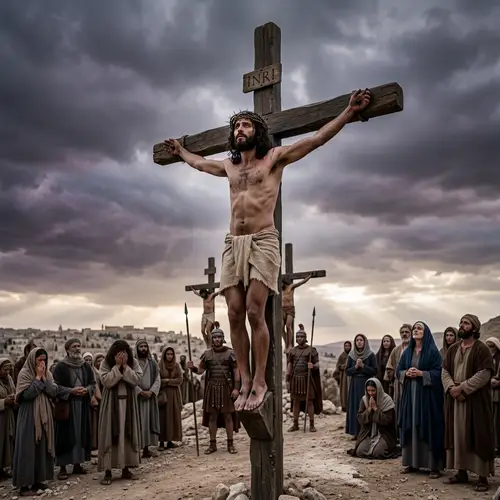 Jesus Christ Crucifixion: Biblical Scene on the Cross