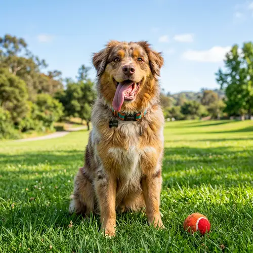 Playful Medium-Sized Dog on Vibrant Lawn | Fetch-Ready Canine