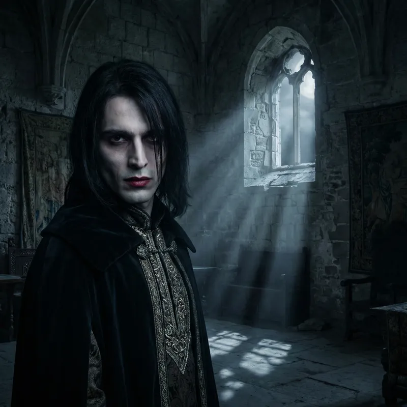 Mysterious Dracula in Gothic Castle Mysterious Dracula in Gothic Castle