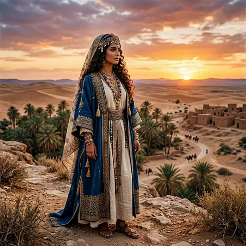 Elegant Middle-Eastern Woman in Old Testament Attire