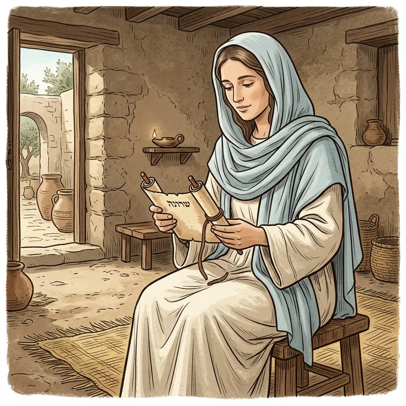 Mary, Mother of Jesus: Illustration in Biblical Attire