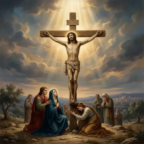 Jesus on the Cross: Religious Figure Depiction