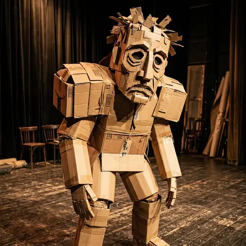 Surreal Cardboard Costume Sculpture Art
