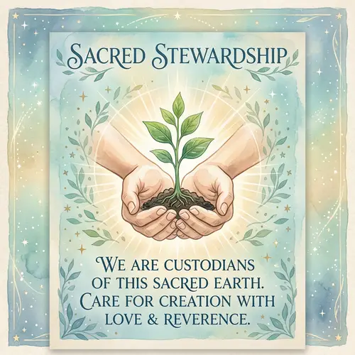 Stewardship Symbol Poster | Spiritual Element Design