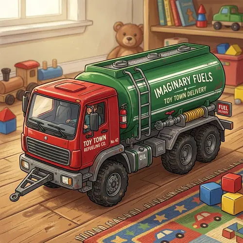 Colorful Hess Toy Truck - Detailed Illustration