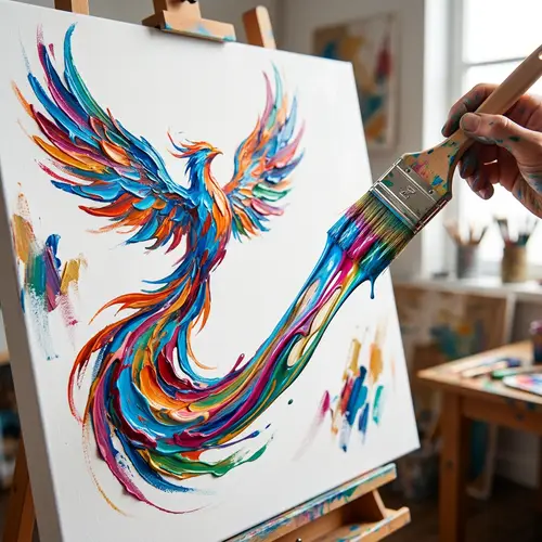 Mesmerizing Paintbrush Art on Canvas