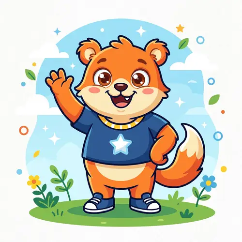 Friendly Cartoon Fiber Optic Mascot Design