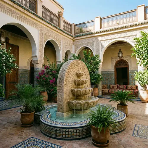 Beautiful سلسبيل: Ancient Arabian Courtyard Water Feature