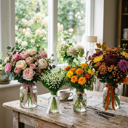 Stunning Bouquets: Roses, Lilies, Marigolds & More