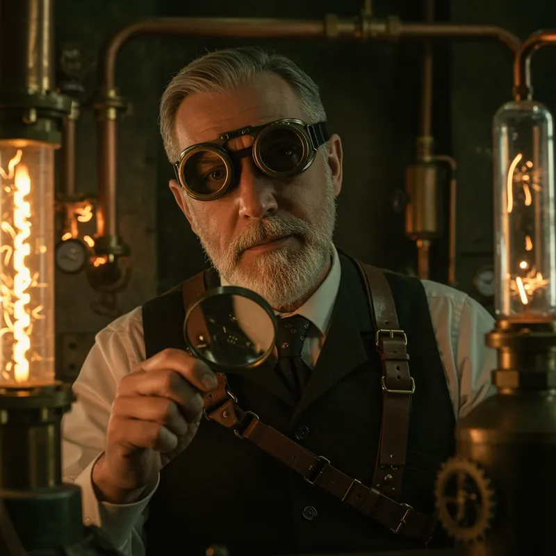 Enigmatic Steampunk Scientist - A Unique Vision
